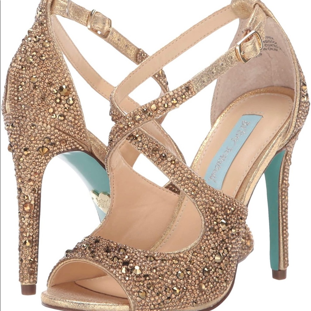 Betsy Johnson Sage Light Gold Heels Sz 10
